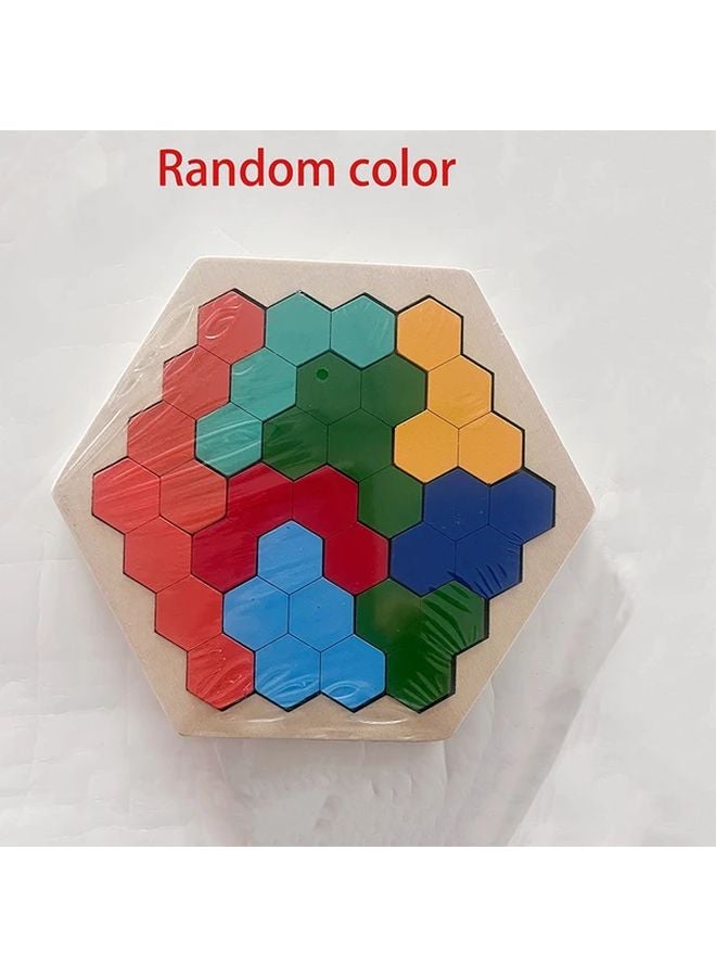 Chroma 3D Hexagonal Wooden Puzzle Educational Brain Teaser Toy For Youngsters - Image 1